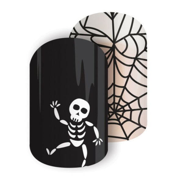 Jamberry Partial Sheet Nail Wraps - Dem Bones - Picture 1 of 4